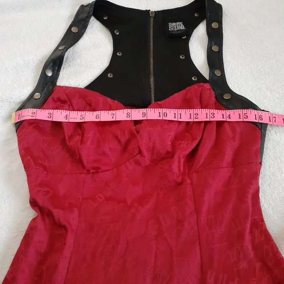 Hot Topic Red Midi Sundress Halter Neckline - Picture 11 of 13